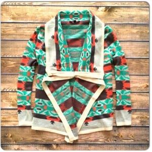 Boutique Aztec Print Cardigan
